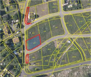 4 pozemky, 2 tvoří funkční celek, o výměře 951 m2, ve městě Jílové u Děčína k výstavbě rodinných domů - mapka1.jpg
