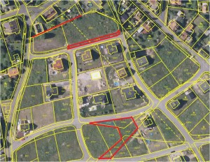 9 pozemků, z nichž 7 tvoří funkční celek, o výměře 1121 m2, ve městě Jílové u Děčína k výstavbě RD - mapka1.jpg