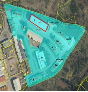 Aukce č. 4_nemovitosti v areálu v Třebíči: Pozemek St. 5987 s Budovou č. 6 (hlavní výrobní hala) - mapka_Budova 6.jpg