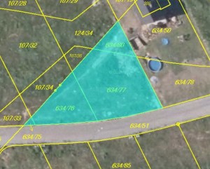 Čtyři na sebe navazující pozemky o výměře 865 m2 v obci Martiněves u Děčína k výstavbě rodinných domů - mapka1.JPG