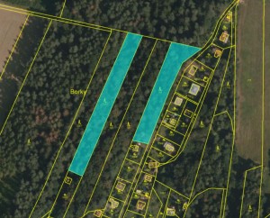 Lesní pozemky o výměře 4852 m2 cca 7 km jihozápadně od Prostějova - Mapka LV122.JPG