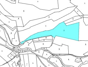 Podíl ve výši 1/4 na lesním pozemku o výměře 9 331 m2 v obci Lutonina u Zlína - mapka_1.JPG