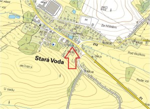 Pozemek trvalého travního porostu k možné zástavbě o výměře 726 m2 ve Staré Vodě u Mariánských Lázní  - mapka2.JPG