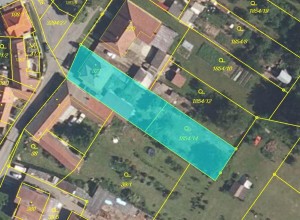 Rodinný dům s pozemky a garáží v obci Březník u Třebíče - mapka_orto.JPG