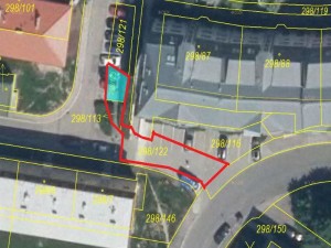 Spoluvlastnický podíl (cca 15/1000) na pozemcích (177 m2) v Praze 5 - Motole - Mapka.JPG
